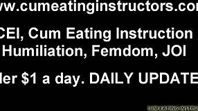 In this femdom pov, I ensure you swallow every drop of cum during our liquid lunch masturbation session