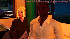 Blonde stepdaughter receives rough blowjob and deepthroat in group scene