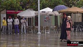 look at this slut humiliated on public streets