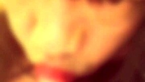 Ladyboy Mika gives blowjob to toy.