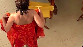 Hey, let’s sneak to the room for a wild fuck! This 58-year-old mature moans on the beach.