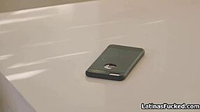 Nicole Sucks Big Cock on Sofa