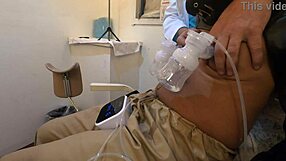 dayanara pumps milk from her tits in fetish scene