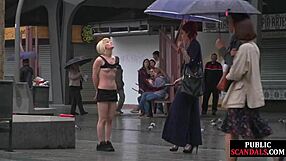 look at this slut humiliated on public streets