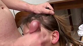 She collects rent in kind while husband films and jerks off