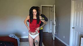 Tattooed MILF Couple in Sexy Halloween Action