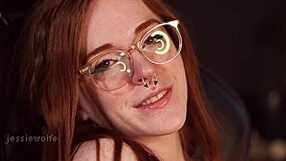 Hot ginger delivers intimate jerk-off instructions with hair play and teasing touches