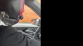 Submissive Humiliated With Vibrator In Car