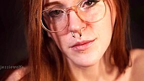 Hot ginger delivers intimate jerk-off instructions with hair play and teasing touches