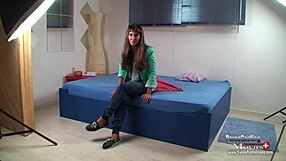 Chiara 22: Young Teen's Wild Handjob at Porno Interview