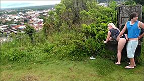 Camera catches couple getting wild in public at the park.