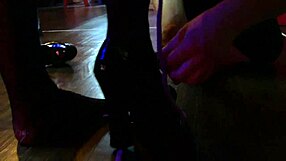 inked babe nyx tied up and tickled topless in skirt