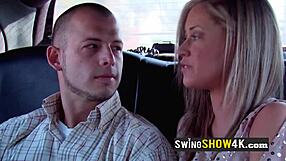 Horny swinger couple dives into wild sexual fun at swing house!