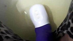 Want to see pissing in leggings in the bathtub?