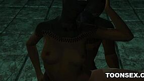 Wow! Masked 3D Cartoon Babe Gets Rough Sex Action!