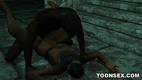 Wow! Masked 3D Cartoon Babe Gets Rough Sex Action!