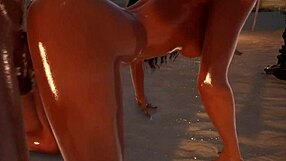 Maya And Bol Perform Deepthroat Anal Blowjob In Public Outdoor Scene