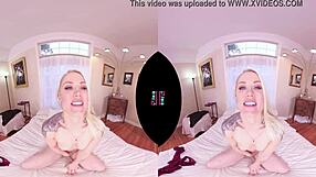 Vrhush Ash Hollywood feels pleasure masturbating with toys in POV VR