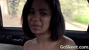 Loni legend sucks cock in pov with petite ebony babe