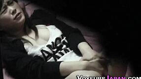 Hey, check this out! Asian teen toys her hairy muff on hidden cam