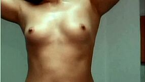 Cute brunette shows boobs and pussy live on nudecamroulette.com