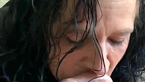 Horny Milf Gives Intense Blowjob To Monster Cock!