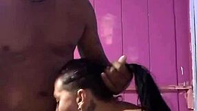 Brazilian Amateur Eats Big Cock Then Gets Pussy Fucked After Shower Change