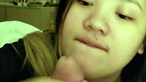 My asian girlfriend sucks my cock