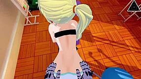 Koikatsu Edward and Winry from Full Metal Alchemist in anime scene