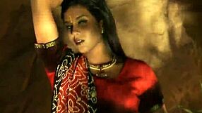 Eastern Indian milf brunette dancer performs solo and gets exposed