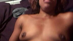 A man cheats on his girlfriend with an ebony cougar friend