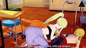 Koikatsu Edward and Winry from Full Metal Alchemist in anime scene