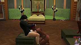 Threesome with brunettes sucking cock, anal blowjob, assfucking, lesbian hardcore.