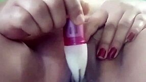 Pornstar fingers pussy in self-pleasure