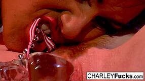 Charley Chase and Heather Caroline dive into steamy lesbian sex