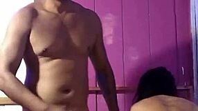 Brazilian Amateur Eats Big Cock Then Gets Pussy Fucked After Shower Change