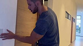 dropping off my big cock to the babe in lingerie