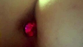 she stuffs her panties solo with toys leading to orgasm