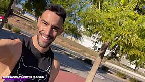 Does This Sexy Man Dare Flash In The Parking Lot?