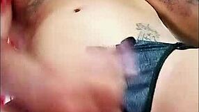 I fillz a panty with my cum for a client, ts angelique.