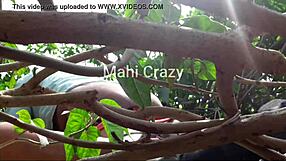 My Village Aunty Gets Naughty Fucking in the Garden Under Open Sky
