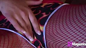 Curvy teen Kylie uses vibrator for intense finger fucking session