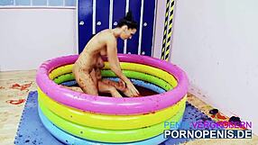 Romana Ryder and Tammie Lee Play in Inflatable Pool