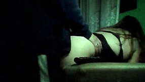 bent over on the kitchen couch at night, getting fucked hard in doggystyle position.