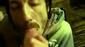 Twink sucks off buddy while playing with his feet in sloppy deepthroat.