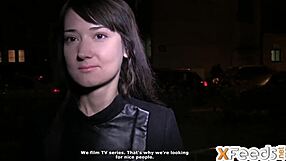 Did the sexy Russian cutie expect this cumshot casting?