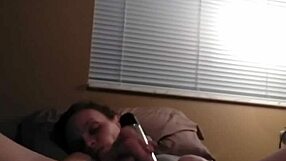 Redhead uses toys for intense solo masturbation session.
