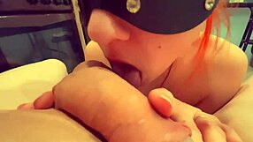 Watch this redhead TAKE CUM in her mouth!