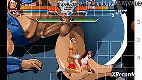 Athena Asamiya drilled hard by Joe Higashi in wild hentai action