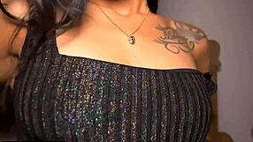 Tattooed latina teen sucks cock and fucks on camera